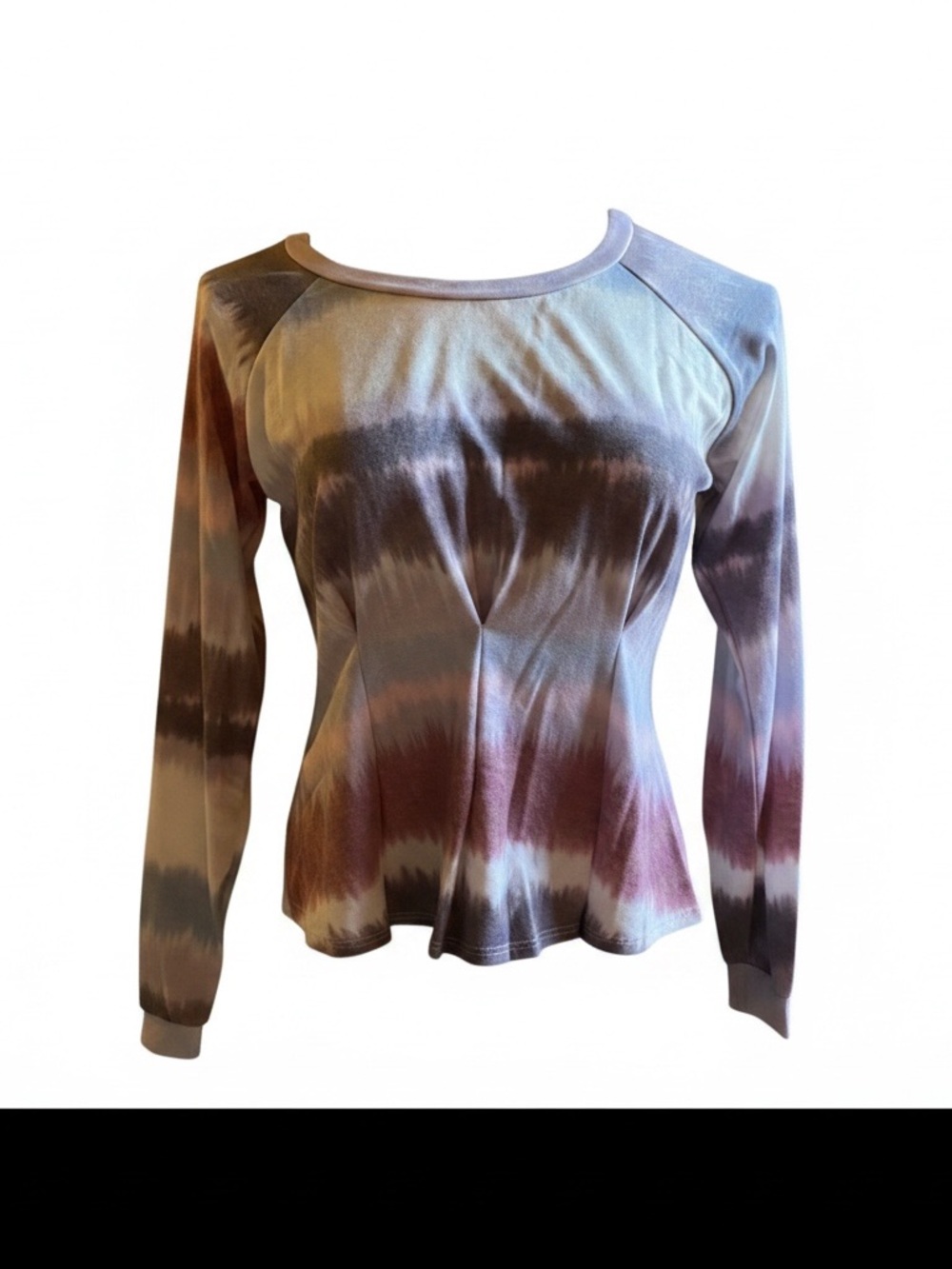 Women's Peach Love California Multicolor Tie-Dye Top Size Medium